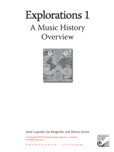 Explorations 1: A Music History Overview