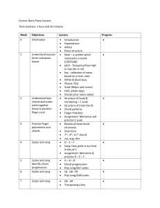 Basic Piano Lessons Course Syllabus (10 Weeks)