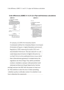 ASME B31.1 vs B31.3: Pipe Wall Thickness Calculation Differences