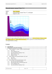 Monochromator Manual Titan V1.2: Electron Optics Guide