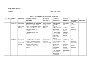 Grade 6 CRE Term 1 Scheme of Work