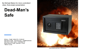 Dead-Man&rsquo;s Safe: Microcontroller-Based Tamper Detection & Destruction