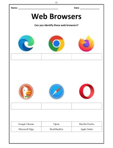 Computer Basics Worksheets: Web Browsers & Parts