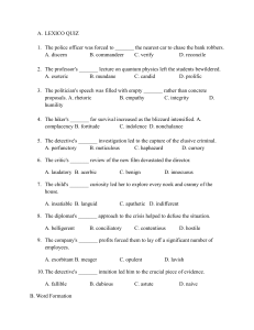 Lexico Quiz: Vocabulary & Word Formation Test