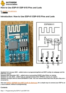 How to Use ESP-01 ESP-01S Pins and LEDs Tutorial