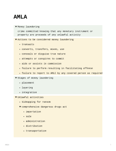 AMLA: Anti-Money Laundering Act Overview
