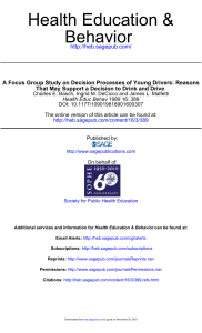 Focus Group Study on Young Drivers' Drinking and Driving Decisions