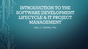 Introduction to SDLC & IT Project Management