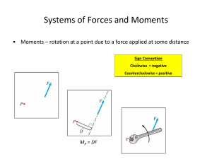 Systems of Forces and Moments - Statics Basics