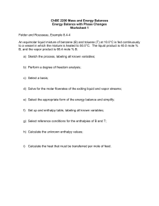 ChBE 2200 Mass and Energy Balances Worksheet
