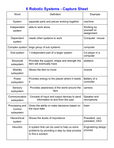 6 Robotic Systems Capture Sheet