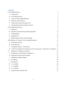 Securities Regulation Textbook Fall 2015