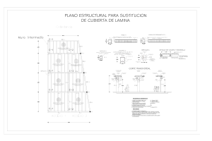 Plano Estructural para Sustituci&oacute;n de Cubierta de Lamina