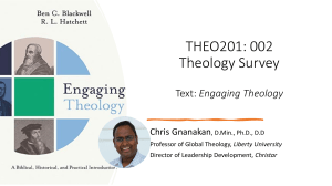 THEO201 Theology Survey: Engaging Theology