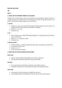 Mobile OS & App Types: Android, iOS, Windows Mobile