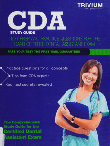 CDA Study Guide: DANB Exam Prep