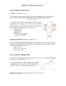 MECH 3140 Homework #1: Dynamics Problems