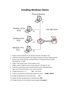 Installing Windows Clients: Virtual Machine Setup Guide