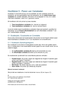 Hoofdstuk 5 - Paren van Variabelen | Bi-variate Statistiek