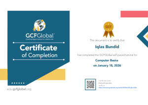 GCFGlobal Computer Basics Certificate of Completion