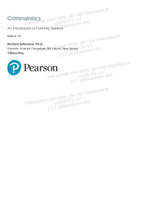 Criminalistics: An Introduction to Forensic Science 13th Ed.