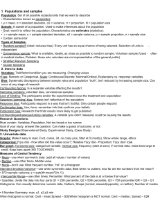 Intro to Statistics: Populations, Samples, and Data