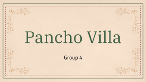 Pancho Villa: Group Project on His Life and Revolution