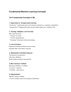 Fundamental Machine Learning Concepts