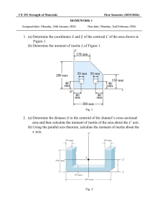 CE 251 Strength of Materials Homework 1