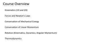 Physics Course Overview: Kinematics, Forces, Energy, Momentum, Rotation, Thermodynamics