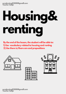 Housing & Renting Lesson Plan: Vocabulary & Grammar