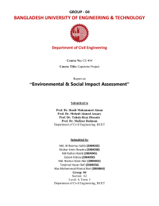 Uttara CenterPoint ESIA Report | BUET Capstone Project