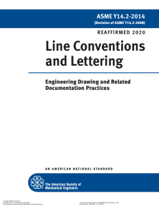 ASME Y14.2-2014 Line Conventions and Lettering Standard