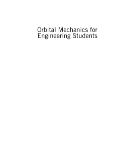 Orbital Mechanics for Engineering Students Textbook