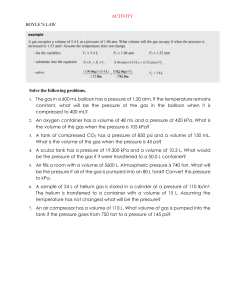 Boyle's Law Activity Worksheet