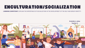 Socialization and Self-Development: Learning Competency