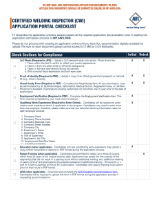 CWI Application Checklist: Required Documents for AWS Certification