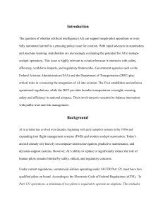 AI in Aviation: Single-Pilot Operations & Policy