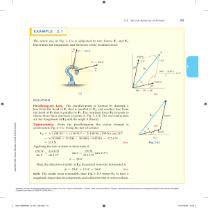 Vector Addition of Forces Example - Engineering Mechanics Statics