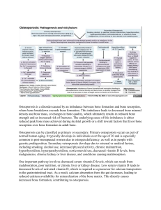 Osteoporosis: Pathogenesis and Risk Factors