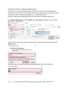 Install Palo Alto Firewall on VMware Workstation