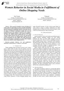 Women's Social Media Behavior in Online Shopping: A Qualitative Study