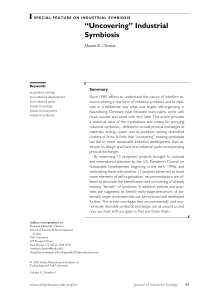 Uncovering Industrial Symbiosis: Resource Sharing in Industrial Ecology