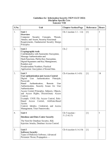 Information Security Syllabus NEP UGCF 2022