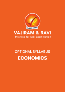 Vajiram & Ravi Economics Optional Syllabus for IAS Exam