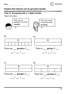 Grouping Objects Equally Worksheet