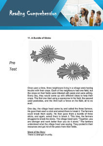 Reading Comprehension: A Bundle of Sticks Story & Questions