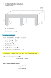 Bridge Geometry Problem: Volume & Area Calculation