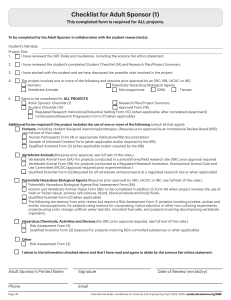 ISEF Adult Sponsor Checklist (1) for Science Fair Projects