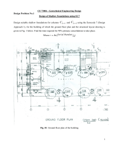 Geotechnical Design Problem: Shallow Foundations & Eurocode 7